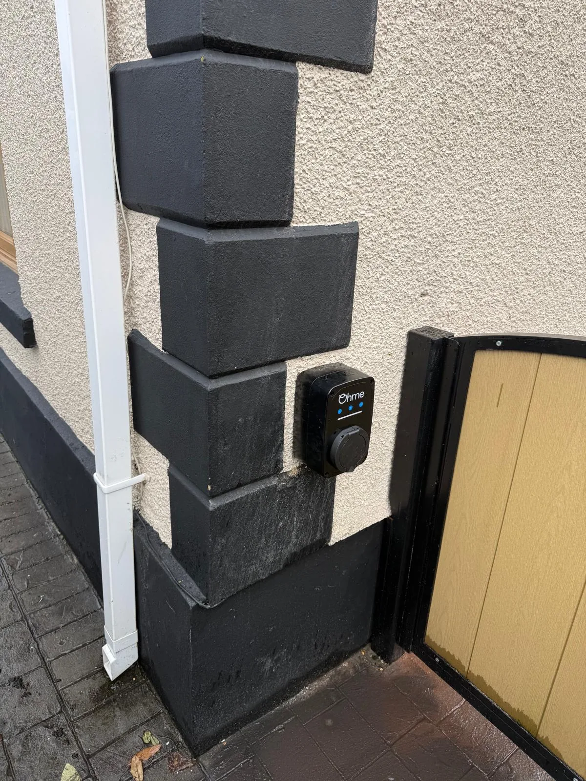 Completed EV charger installation
