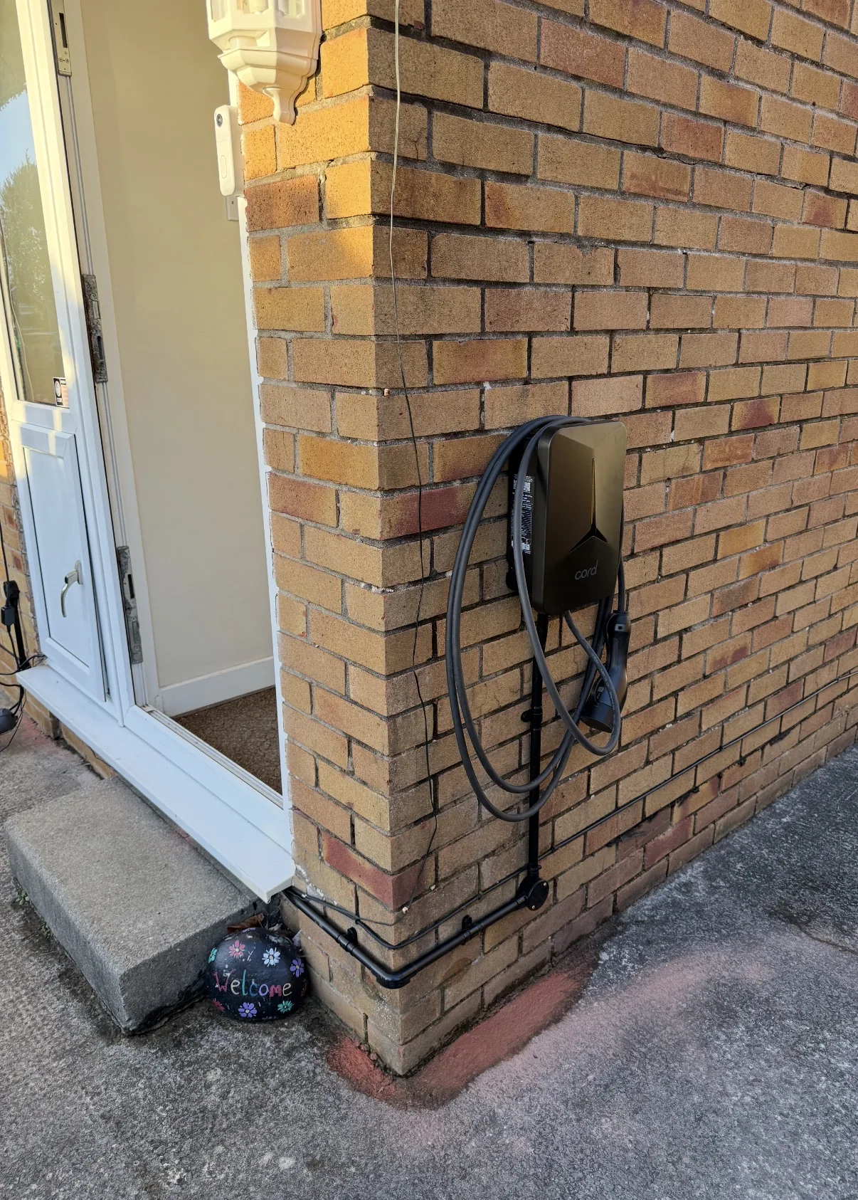 Completed electric vehicle charge point