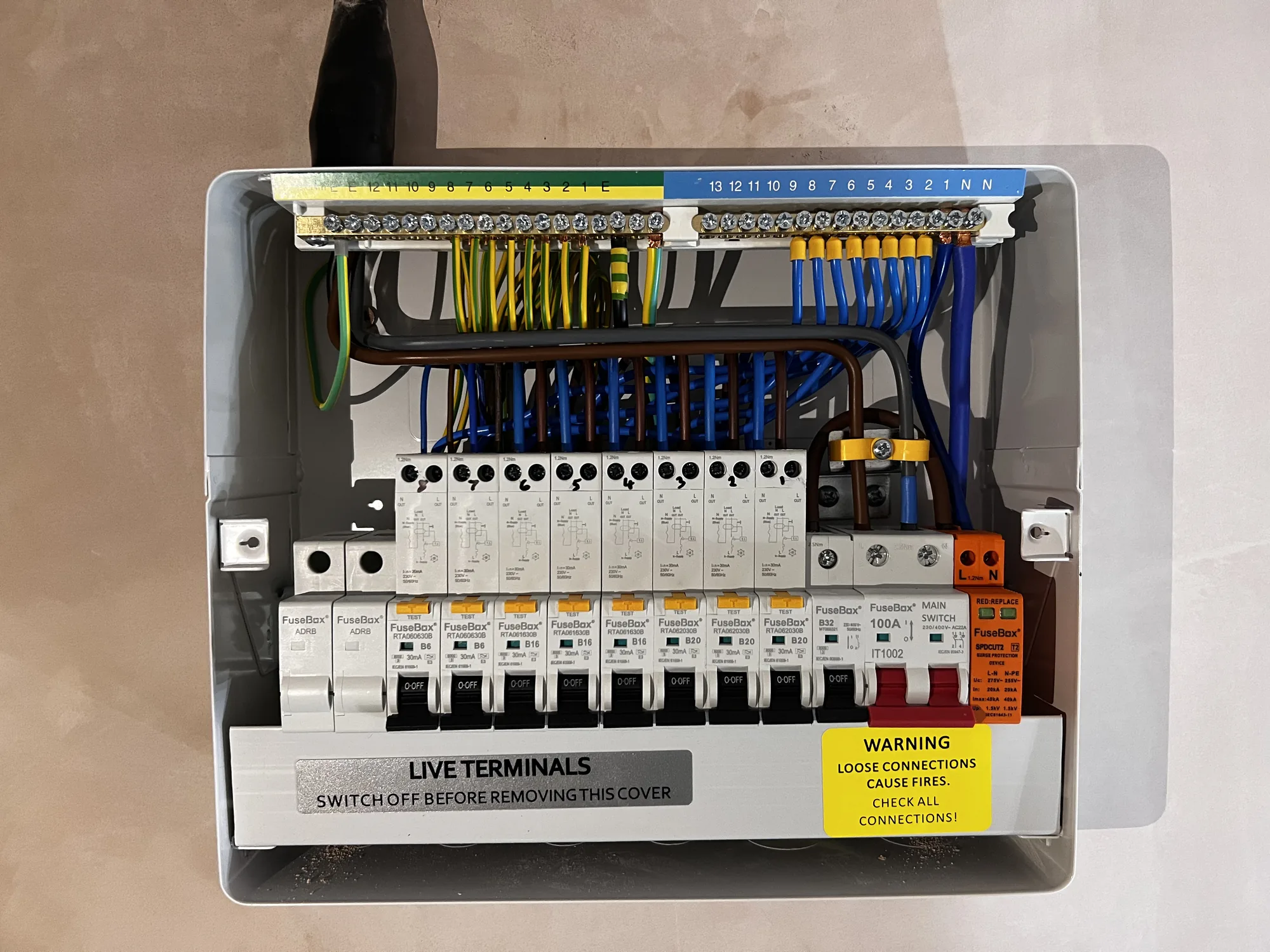 Fuse board replacement with RCD protection