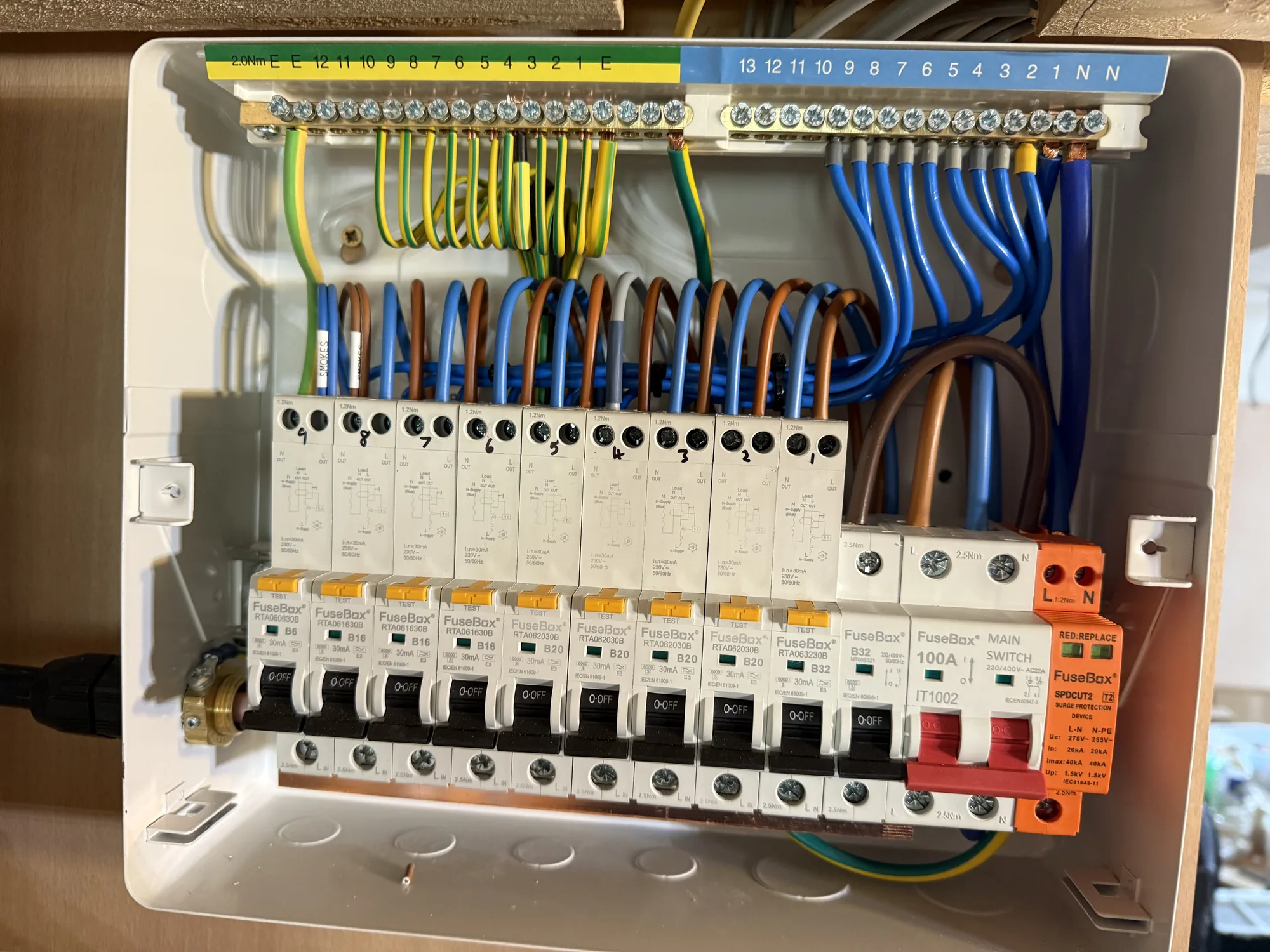 Replacement consumer unit in Swansea property