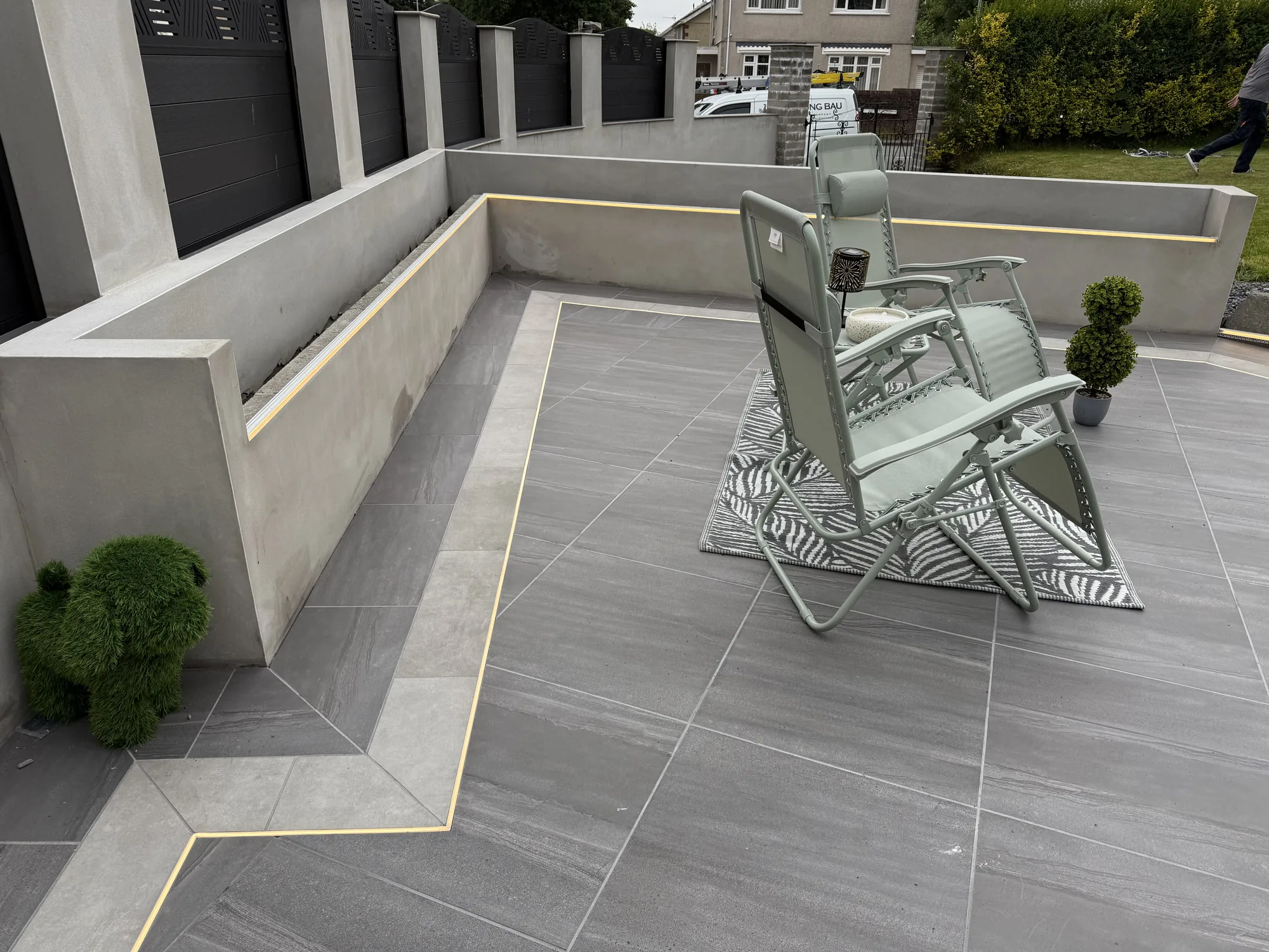 Exterior wall lighting on a property